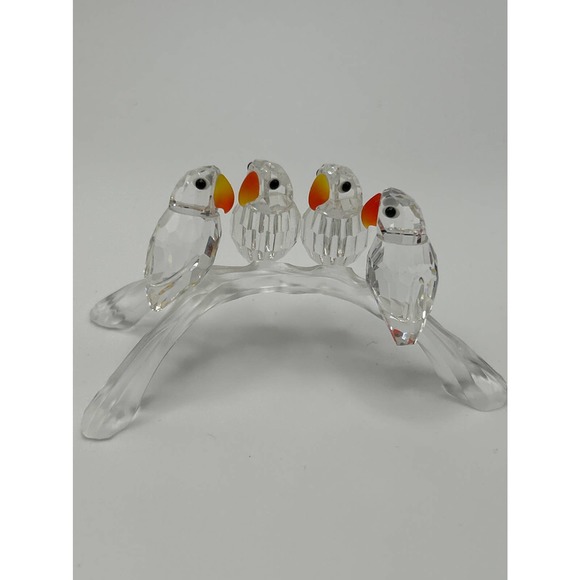 Swarovski Accents Swarovski Crystal Love Birds Parrots On Branch Original 99123 Poshmark